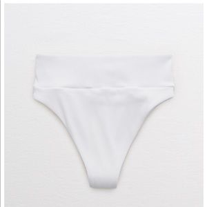 Aerie Ribbed High Cut Cheeky Bikini Bottom